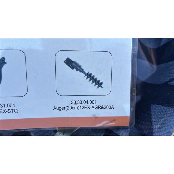 *NEW* AGROTK MINI EXCAVATOR 20CM AUGER ATTACHMENT