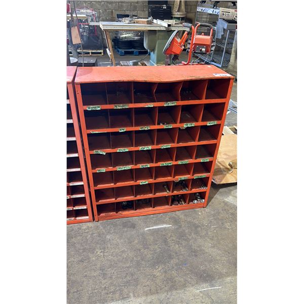 46 CUBBY METAL STORAGE UNIT: 35.25"W X 45.75"T X 12"D