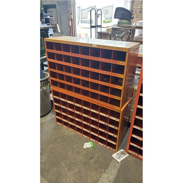TWO 40 CUBBY METAL STORAGE UNITS: EACH IS 35.25"W X 21.5"T X 12"D