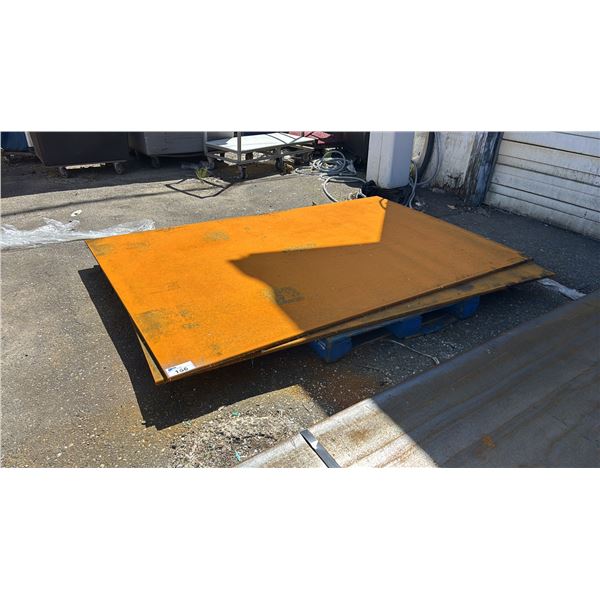 (2) LARGE 3/4" STEEL PLATES: 95" X 59.5"