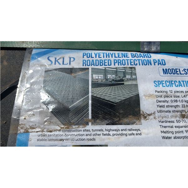 *NEW* PALLET OF SKLP SK-LJB12 POLYETHYLENE BOARD ROADBED PROTECTION PADS *MUST TAKE ALL ON PALLETS*