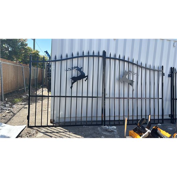 *NEW* ALUMINUM DEER MOTIF DRIVEWAY GATES