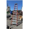 Image 2 : FEATHERLITE 10' FIBERGLASS LADDER *PLASTIC TOP DAMAGED*