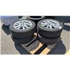 Image 2 : (4) NOKIAN 205/60 R16 96V XL TIRES WITH 5 BOLT METAL RIMS & (2) BRIDGESTONE  P205/60R16 TIRES