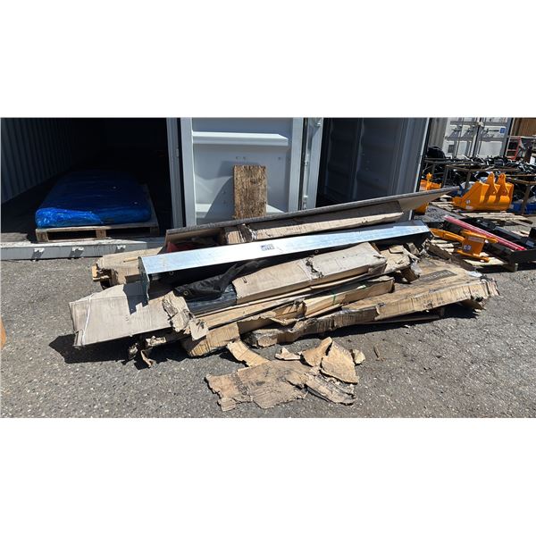 PALLET OF ASSORTED BED PARTS, TRUCK BED MESH COVER, COUNTER TOP & MORE *MUST TAKE ALL ON PALLET*