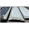 Image 2 : STACK OF 9'10" X 36.5" WHITE CORRUGATED STEEL SHEETS
