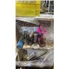 Image 3 : 6 CUBBY WOOD SHELF & CONTENTS, ADJUSTABLE MITER SAW STAND & BOX OF SEAMFIL, WIRE CONNECTORS & MORE