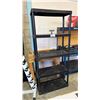 Image 1 : PLASTIC 5-TIER SHELF 72.5"T X 31"W X 14"D