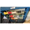 Image 2 : METAL 5-ROD WIRE SPOOL RACK & CONTENTS