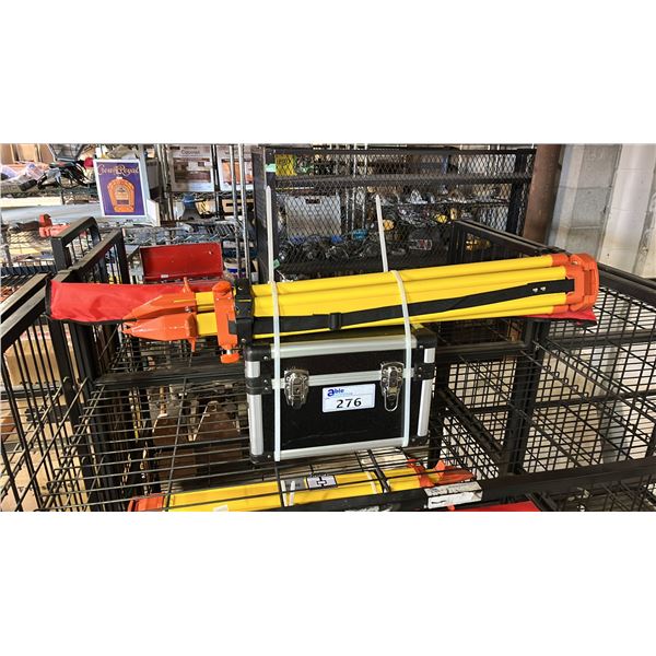 *NEW* GIYI ROTARY LASER LEVEL KIT: LEVELLING ROTARY LASER, ADJUSTABLE TRIPOD & SURVEYOR'S GRADE ROD
