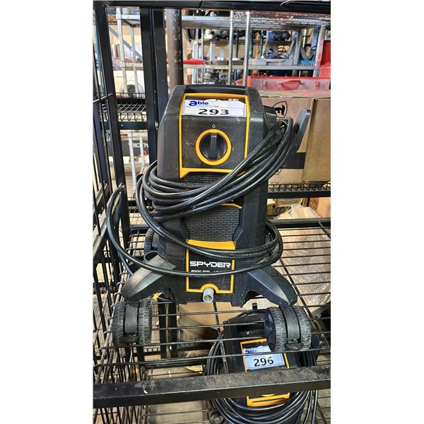 POWERPLAYER SPYDER 2000 PSI PRESSURE WASHER  *NO HOSE OR WAND/WORKING CONDITION UNKNOWN*