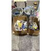 Image 1 : PALLET OF ASSORTED CARPENTRY ITEMS: VISES, ASSORTED TOOLS, HINGES, METAL SANDING CLOTHS & MORE