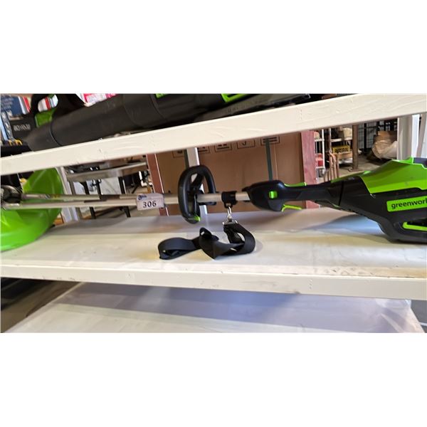 (2) GREENWORKS PRO CORDLESS TRIMMERS *1 BATTERY/NO CHARGERS/WORKING CONDITION UNKNOWN/MAY BE MISSING