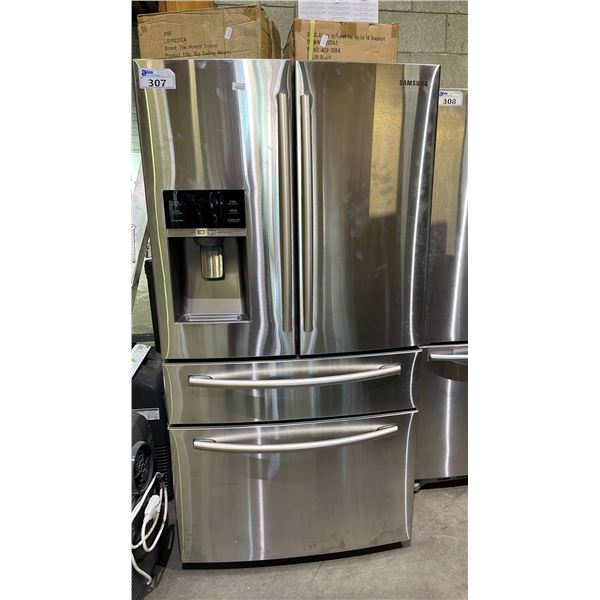 SAMSUNG 36" WIDE STAINLESS STEEL FRENCH DOOR FRIDGE WITH FLEX ZONE DRAWER & BOTTOM FREEZER DRAWER