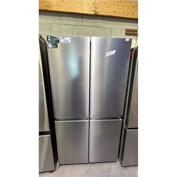 HISENSE 36" WIDE STAINLESS STEEL4-DOOR COUNTER DEPTH REFRIGERATOR