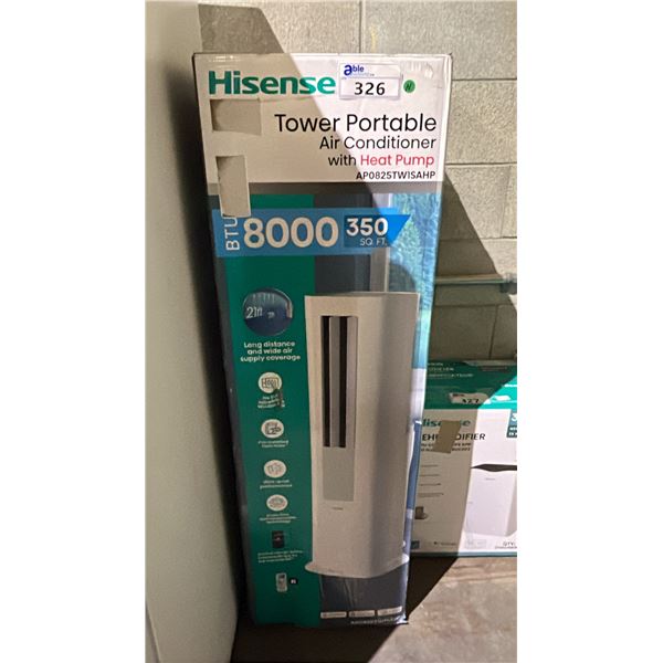 HISENSE 8000 BTU TOWER PORTABLE AIR CONDITIONER WITH HEAT PUMP