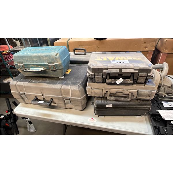 6 ASSORTED EMPTY TOOL CASES