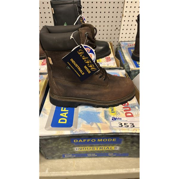 *NEW* DAFFO MODE INDUSTRIALS DW-908 DARK BROWN SIZE 11W STEEL TOE BOOTS