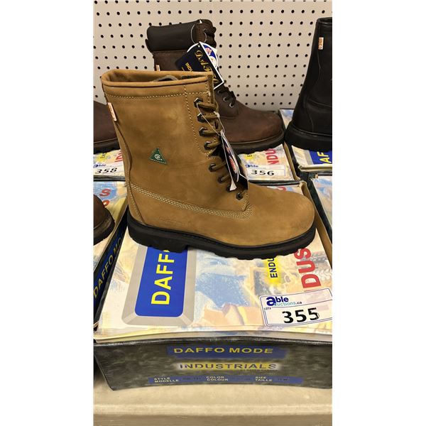 *NEW* DAFFO MODE INDUSTRIALS DW-121 TAN SIZE 10W STEEL TOE BOOTS