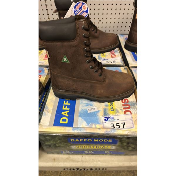 *NEW* DAFFO MODE INDUSTRIALS DW-908 DARK BROWN SIZE 11W STEEL TOE BOOTS
