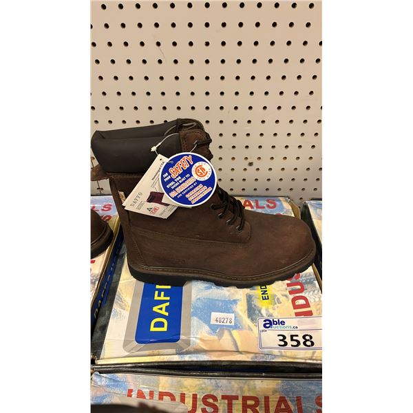 *NEW* DAFFO MODE INDUSTRIALS DW-908 DARK BROWN SIZE 11W STEEL TOE BOOTS