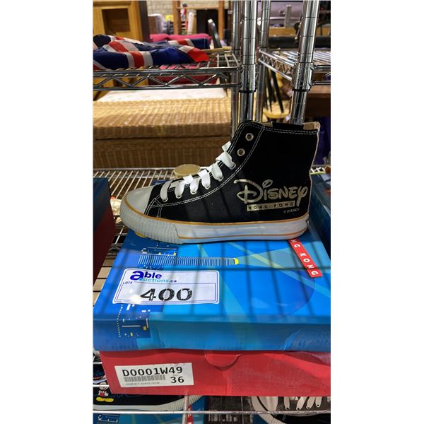 *NEW* DISNEY HONG KONG BLACK SIZE 36 CANVAS HIGH TOP SHOES