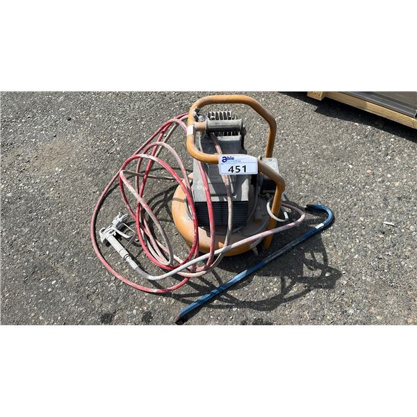 STANLEY BOSTITCH AIR COMPRESSOR & CROWBAR