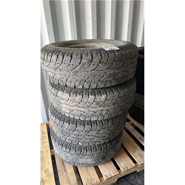 (4) WILD COUNTRY RADIAL XTX LT265/75R16 TIRES