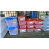 Image 3 : SHELF OF ASSORTED PLASTIC CONTAINERS WITH LIDS