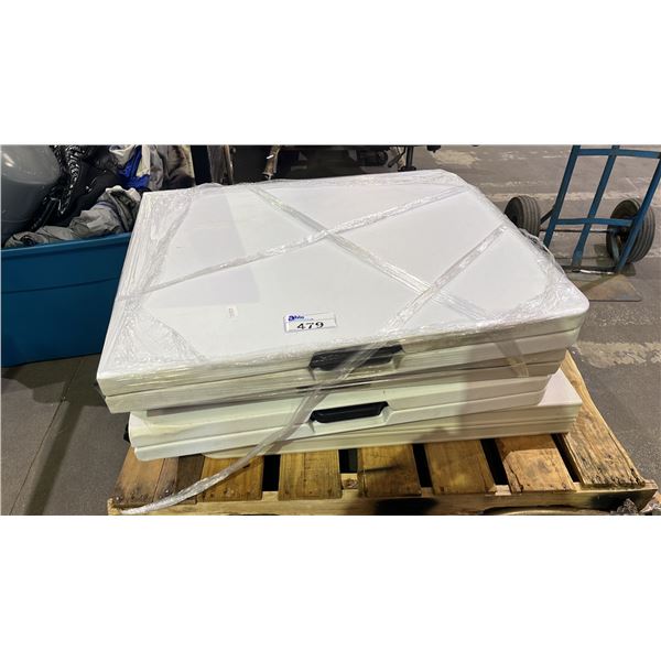 PALLET OF FOLDING TABLES *WORKING CONDITION UNKNOWN/MAY BE MISSING PARTS & OR PIECES/MUST TAKE ALL