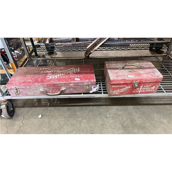 MILWAUKEE HEAVY DUTY SAWZALL & MILWAUKEE TOOL BOX & CONTENTS