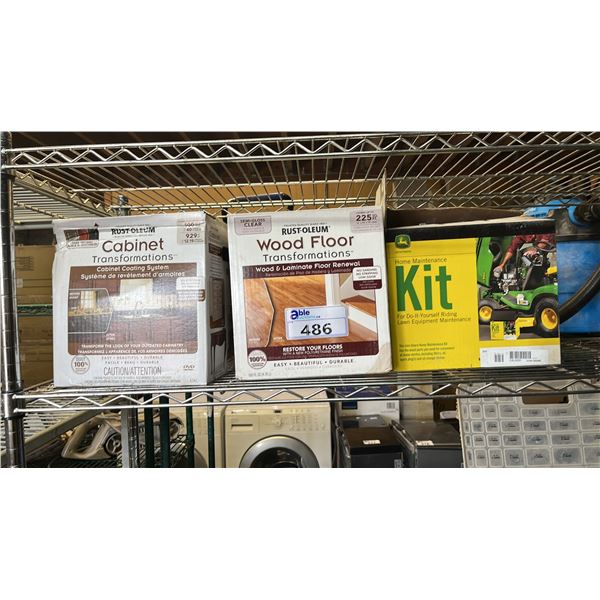 JOHN DEER HOME MAINTENANCE KIT, RUST-OLEUM WOOD & LAMINATE FLOOR RENEWAL & RUST-OLEUM CABINET