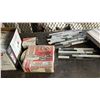 Image 3 : SHELF OF ASSORTED TILES, METAL DRYWALL CORNER TAPE, RIGID POWER-SPIN & MORE