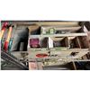 Image 2 : METAL TOOL KIT FILLED WITH ASSORTED FASTENERS, MASTERCRAFT BRAD NAILER & ADZ HEAD