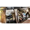 Image 5 : (2) VINTAGE WOOD TOOLBOXES WITH CONTENTS, CRATE OF PIPE FITTINGS & MORE