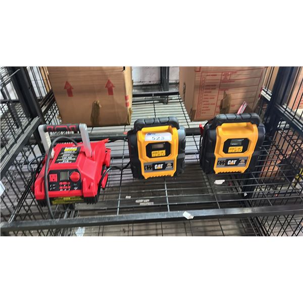 EVERSTART MAX JUMP STARTER/AIR COMPRESSOR & 2 CAT JUMP STARTER/AIR COMPRESSORS