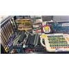 Image 2 : SHELF OF ASSORTED TOYS: MODEL TRAIN TRACKS, WALL-E TOY, LITTLE ALPHABET SMART DESK & MORE
