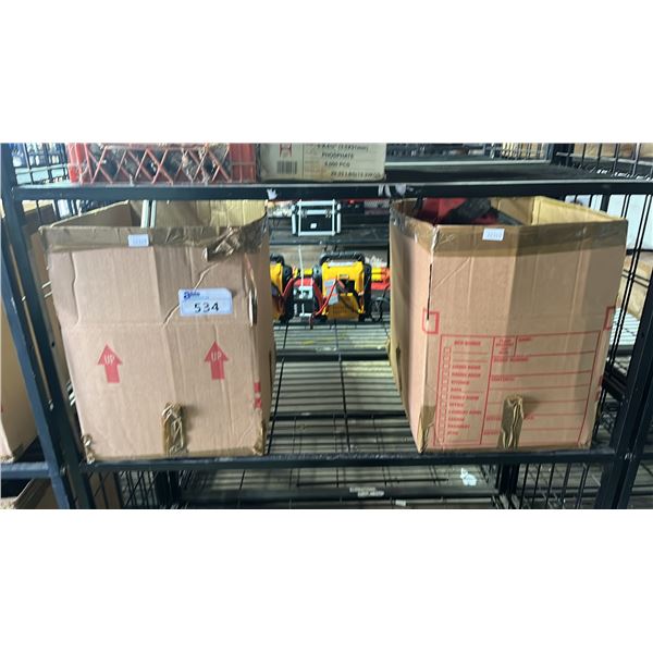 (2) BOXES OF TOOLS & ASSORTED HOUSEHOLD MAINTENANCE ITEMS