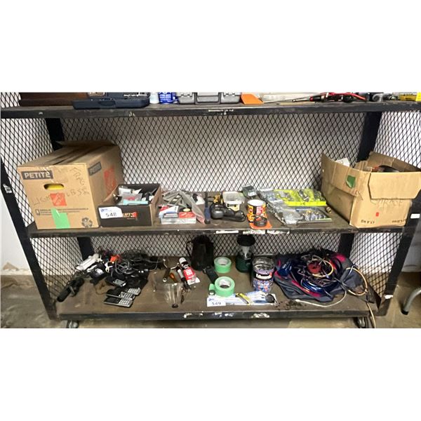 BOX OF LIGHT BULBS, ROUTER BIT SET, WEBER SOLDERING GUN, STEP DRILL BIT SET, SCREWS & MORE