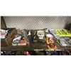 Image 3 : BOX OF LIGHT BULBS, ROUTER BIT SET, WEBER SOLDERING GUN, STEP DRILL BIT SET, SCREWS & MORE