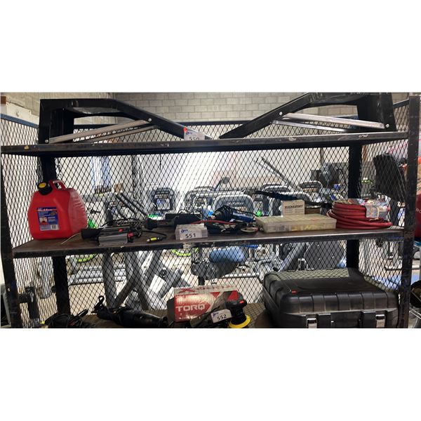 AIR HOSE, MOTORCYCLE BATTERY, HEAT GUN, SMOKE ALARM, MECHANICS GLOVES, 10L FUEL CAN & MORE