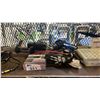 Image 3 : AIR HOSE, MOTORCYCLE BATTERY, HEAT GUN, SMOKE ALARM, MECHANICS GLOVES, 10L FUEL CAN & MORE