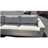Image 3 : 2-PC FABRIC SECTIONAL SOFA WITH STORAGE OTTOMAN - *CLEANING REQUIRED, CUSHION TEAR ON OTTOMAN, GAS