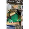 Image 3 : 3 SHELVES OF ASSORTED ITEMS INCLUDING; FOAM ROLLER, RECORDS, TOTES & MORE