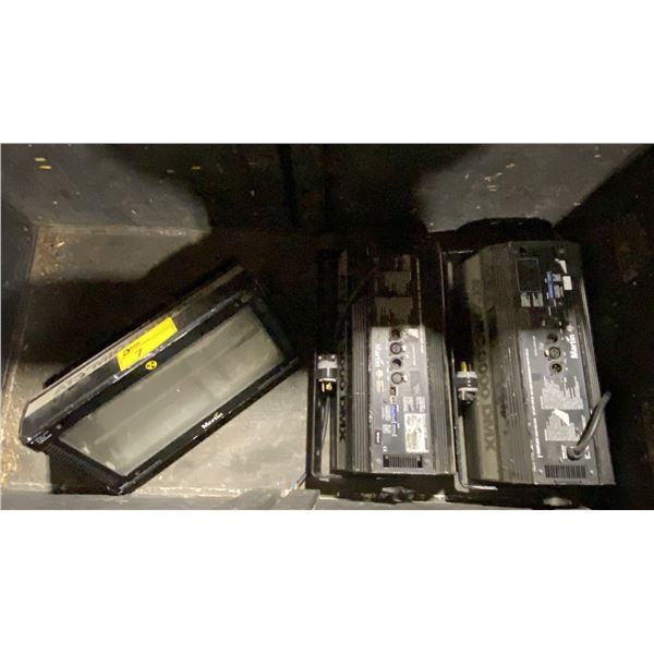 GROUP OF 3 MARTIN ATOMIC 3000 DMX PROFESSIONAL 3000 WATT HIGH-IMPACT STROBE LIGHTS