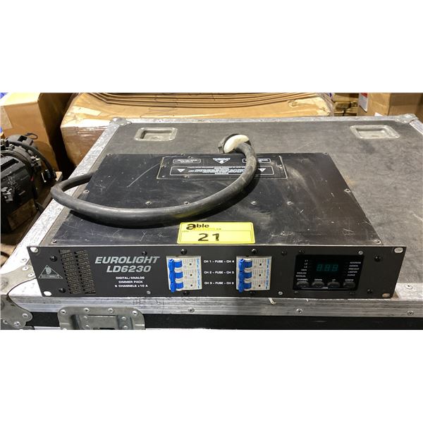 BEHRINGER EUROLIGHT LD6230 PROFESSIONAL 6 CHANNEL DMX/ANALOG DIMMER & SWITCH PACK