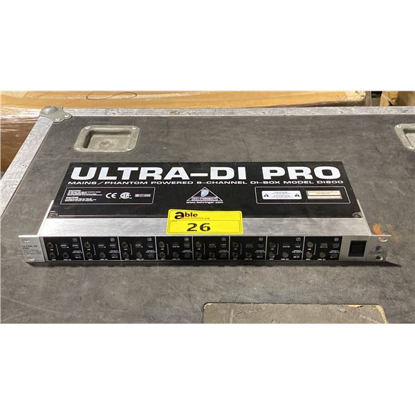 BEHRING ULTRA-DI PRO DI800 MAINS/PHANTOM POWERED 8 CHANNEL DI-BOX