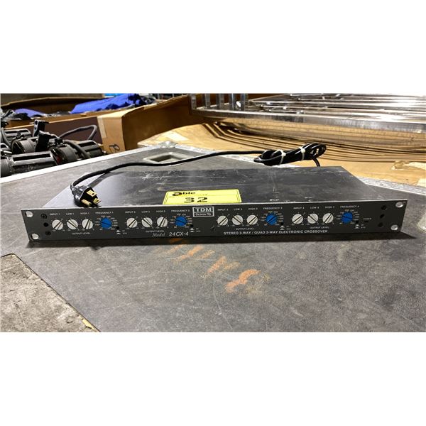 TDM 24CX-4 STEREO 3 WAY/QUAD 2 WAY ELECTRONIC CROSSOVER