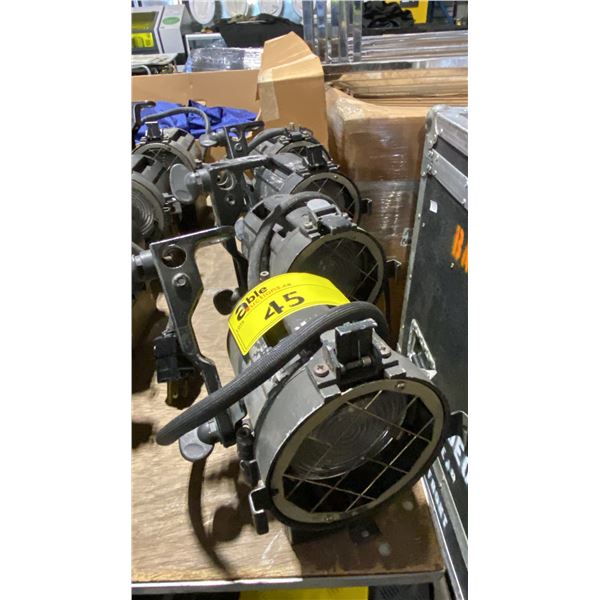 GROUP OF 4 STRAND QUARTZCOLOR PROFESSIONAL STUDIO/THEATER/CINEMA LIGHTING FIXTURES