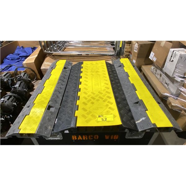 GROUP OF 3 VEVOR HEAVY DUTY CABLE PROTECTOR RAMPS